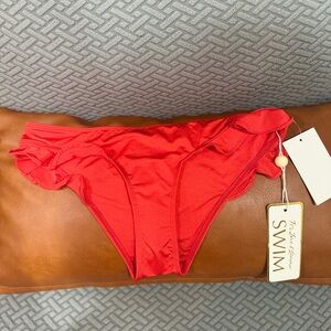 NWT, For love & lemons, red, XS, bikini bottoms